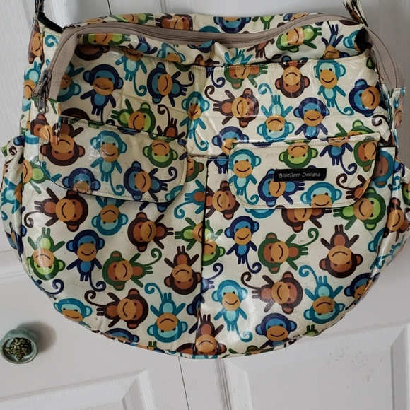GIANT Diaper bag. Monkey pattern - Picture 5 of 10